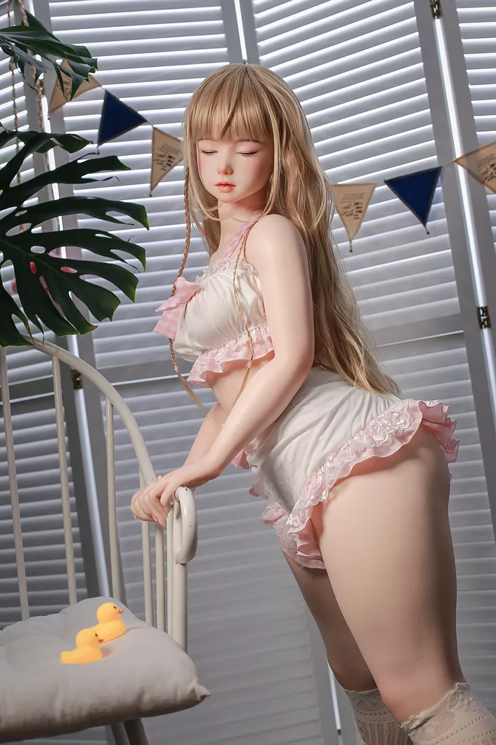 125cm (4ft1) Real skin texture Silicone Sex Doll Meyo, ROS Head 128B